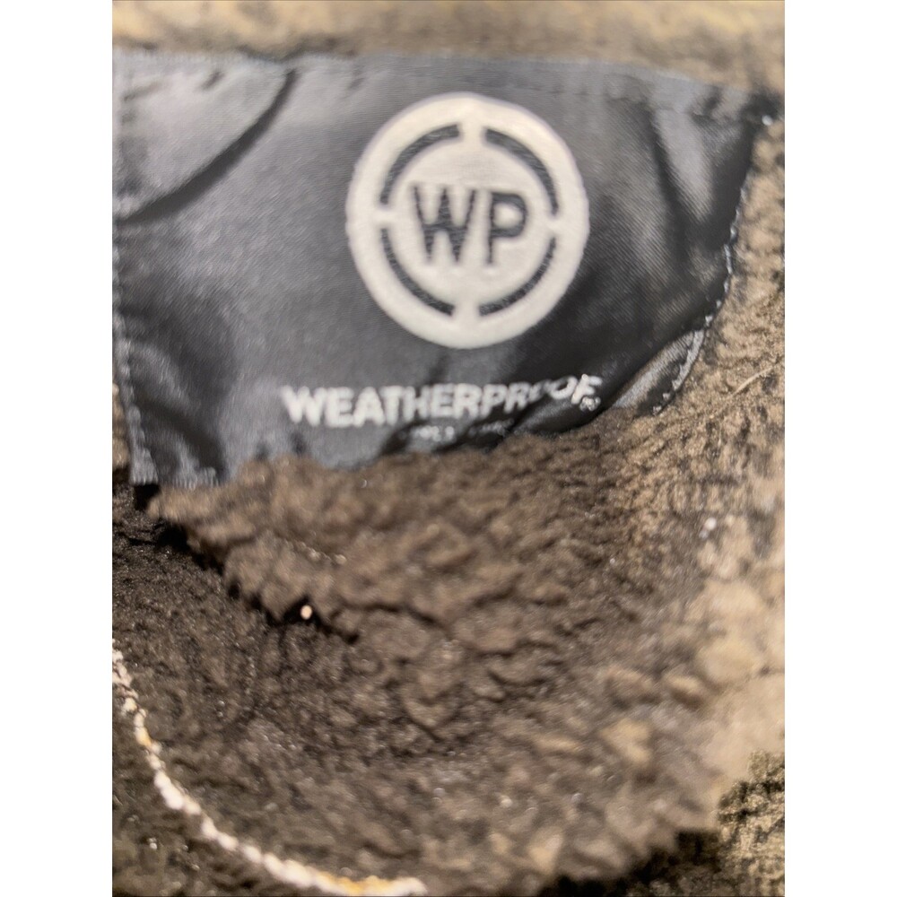 XXL Weatherproof Flannel Fleece Lined Jacket Brown Tan Plaid Button Up Pockets - Picture 9 of 13